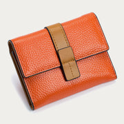 Short Wallet For Business Genuine Leather Envelope Pattern Clip Purse