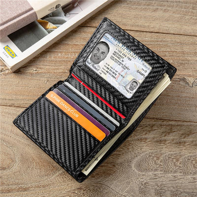 Wallet for Men PU Leather Slim Bifold Wallet Credit Card Holder