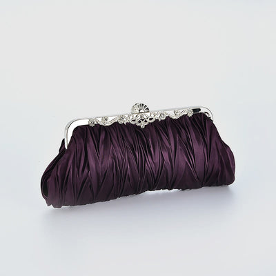 Evening Bag For Women Wedding Party Bride Pleated Chain Bag