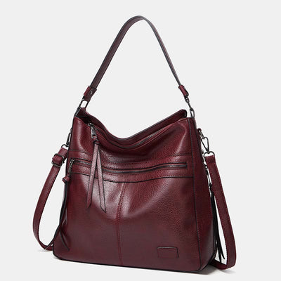 Tote Bag for Women Tassel PU Leather Large Capacity Crossbody Bag