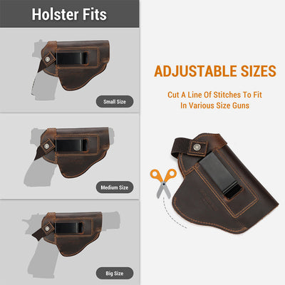 Women Men Outdoor Tactics Holster Outside The Waistband Leather Holster