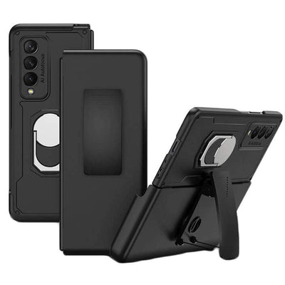 Phone Holder Holster For Galaxy Z Fold 3 Rotating Kickstand Clip Phone Case