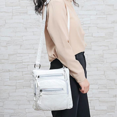 High Capacity Soft Leather Crossbody Bag Shoulder Bag