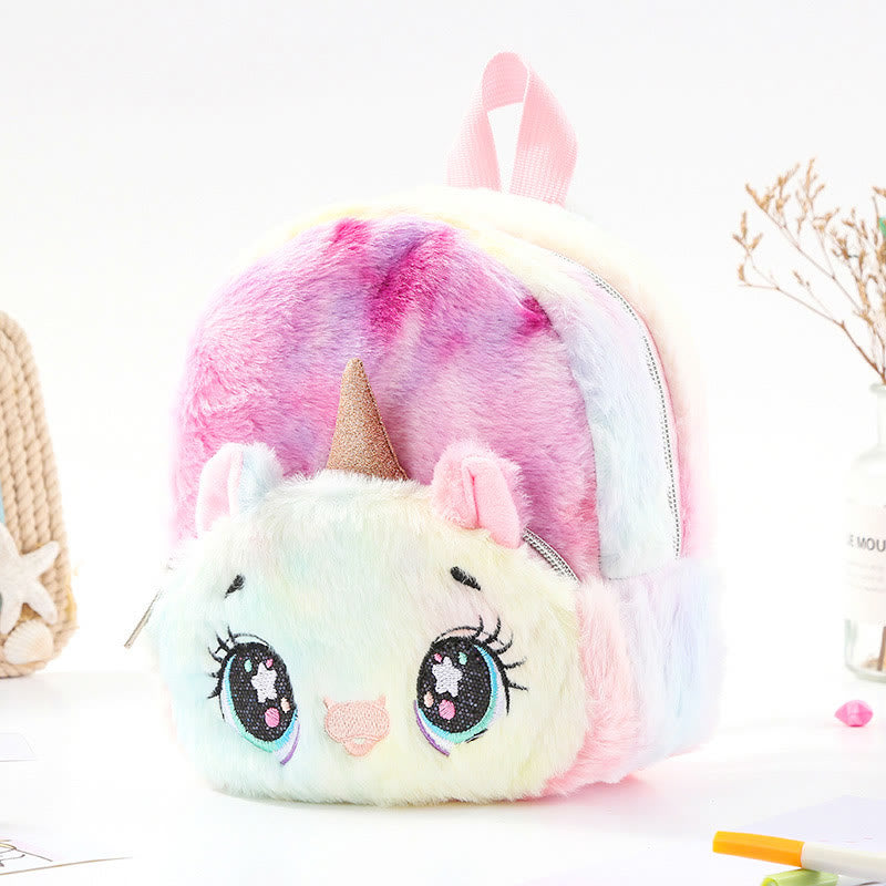 Backpack For Women Unicorn Furry Cute Cartoon Toddlers Kids Schoolbag