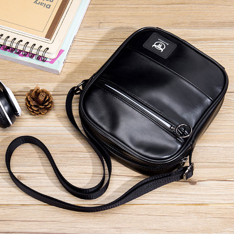 Crossbody Bag for Men Trendy Simple Waterproof PU Shoulder Bag