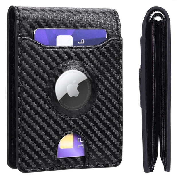 Minimalist Quick Access PU Leather Airtag Wallet