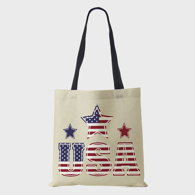 Tote For Women American Flag Printing Multiple Pattern Shoulder Bag