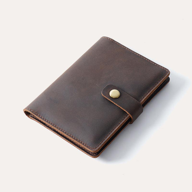 Genuine Leather Passport Holder Cover Wallet with Multi Card Slots