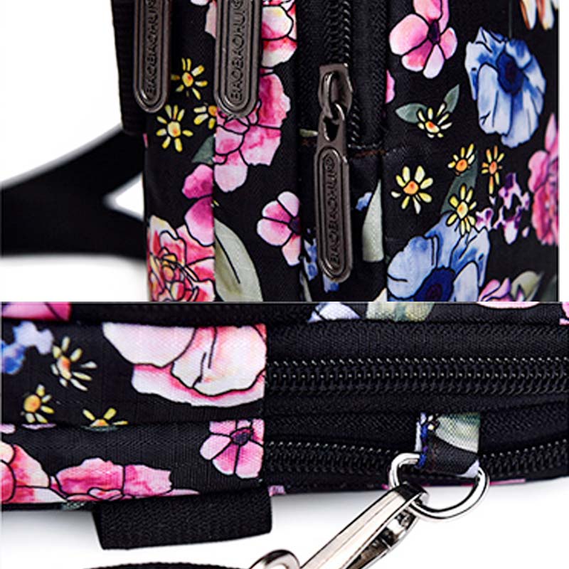 Lightweight Mini Shoulder Bag Women Purse Floral Crossbody Wallet Phone Bag