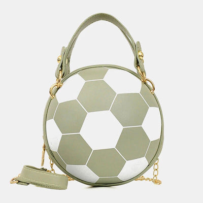 Unique Design Basketball Football Look Mini Round Bag