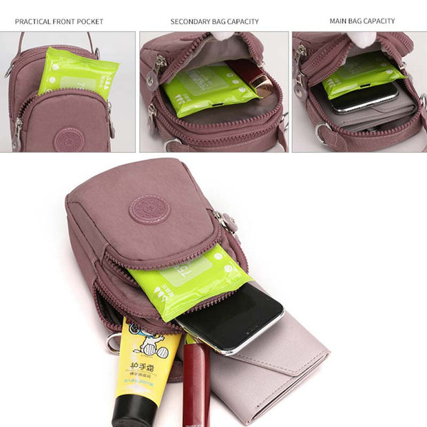 Lightweight Crossbody Bag Pouch Casual Phone Holsters with Headphone Hole