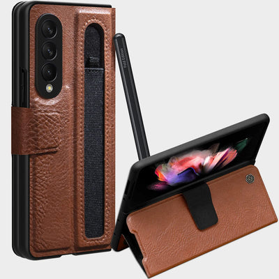S-Pen Pocket Design Phone Case For Samsung Leather Protective Cover