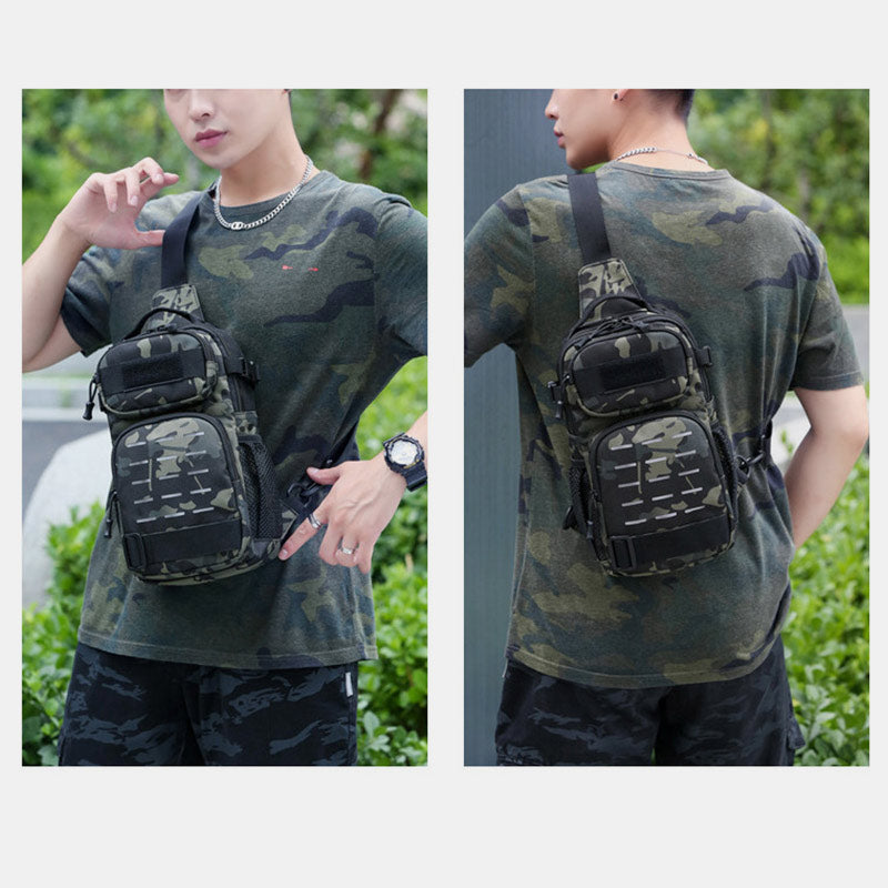 Waterproof Durable Tactical Camouflage Sling Bag With Reflective Strap