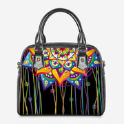PU Leather Floral Purses Top Handle Bag Crossbody Handbag Satchel Bags