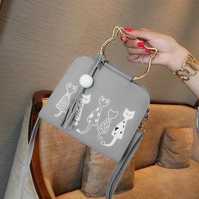 Cute Cat Paw Handbag Multi-carry Crossbody Bag