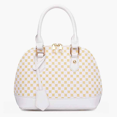 Geometric Printing Top Handbag For Lady Seashell Shape Crossbody Bag