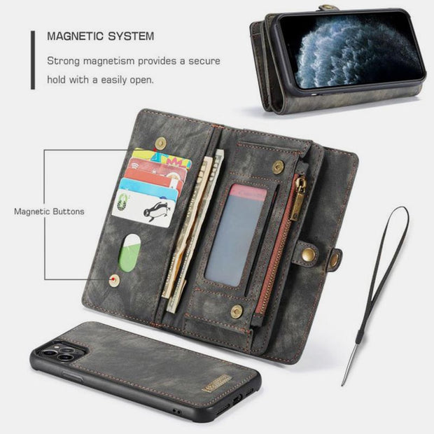 2 in 1Magnetic Wallet Detachable Case for Phone