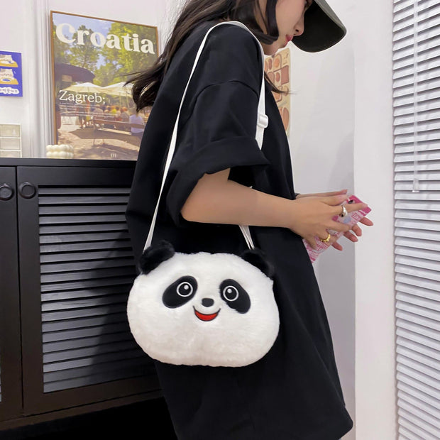 Cute Cartoon Panda Crossbody Bag Plush Toy Shoulder Bag