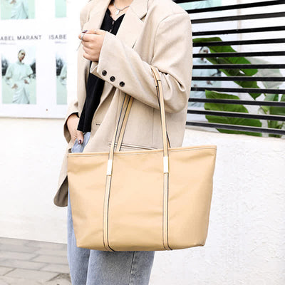 Waterproof Tote Shoulder Bag for Women Big Capacity Nylon Handbag