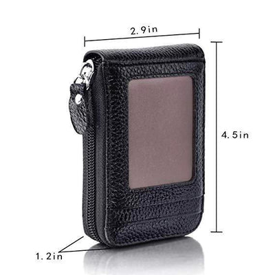 Large Capacity RFID Folding Wallet Card Holder