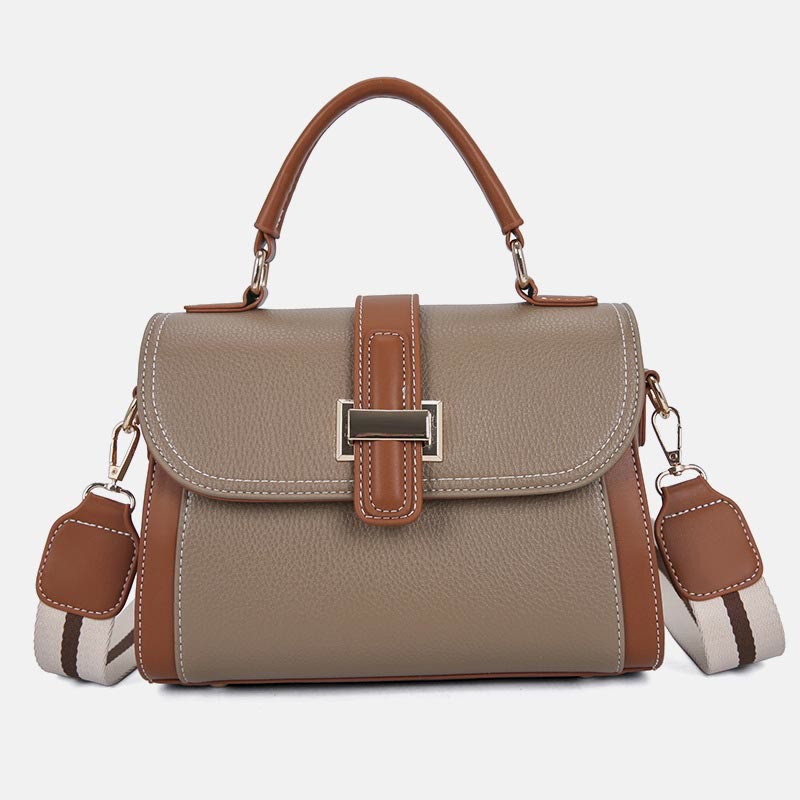 Top-Handle Bag for Women PU Leather Minimalist Crossbody Shoulder Bag