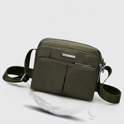 Multi-pocket Crossbody Bag for Men Lightweight Nylon Mini Shoulder Bag