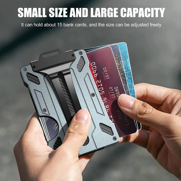 Aluminum Metal Money Clip Card Case