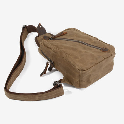 Canvas Sling Bag Shoulder Chest Pack Travel Hiking Crossbody Daypack