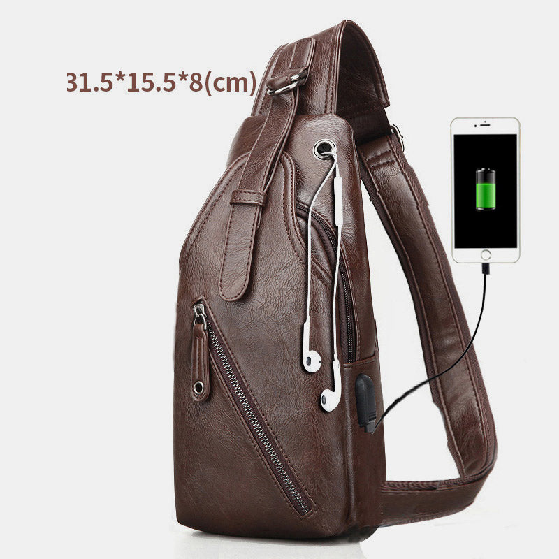 Anti-theft USB Charging Waterproof Sling Bag