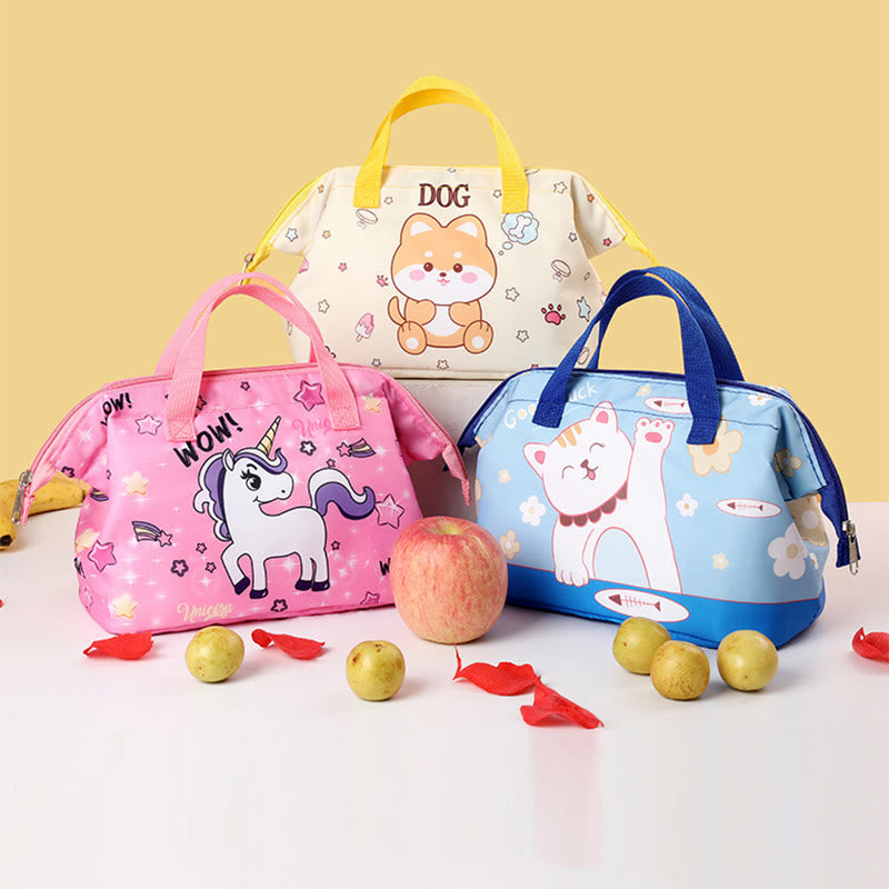 Cartoon Lunch Bag For Students Thickened Aluminum Foil Insulation Handbag