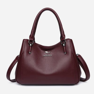 Minimalist Commuter Leather Hanbag For Women Business Crossbody Bag