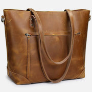Retro Women Shoulder Bag Soft Vegan Leather Crossbody Travel Tote