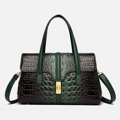 Handbags For Women Crocodile Pattern Leather Crossbody Carry Tote