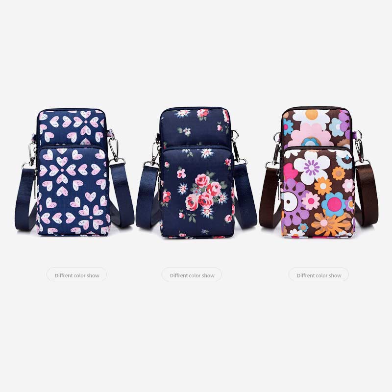 Lightweight Mini Shoulder Bag Women Purse Floral Crossbody Wallet Phone Bag