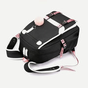 Teenage Girls School Backpack Student Bookbag with USB & Earphone Port