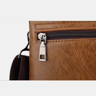 Mens Bag PU Leather Messenger Bag Travel Work Business Shoulder Bags