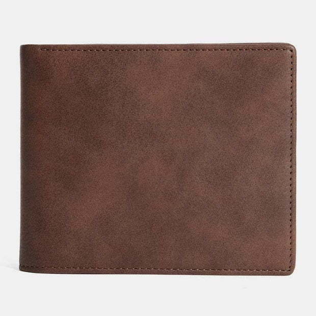 Slim Engraved Leather Wallet Bifold Front Pocket Wallet Gift for Men
