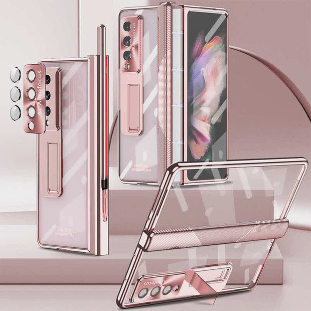 Magnetic Hinge Protection Phone Case for Galaxy Z Fold 4 /3 with S Pen Holder