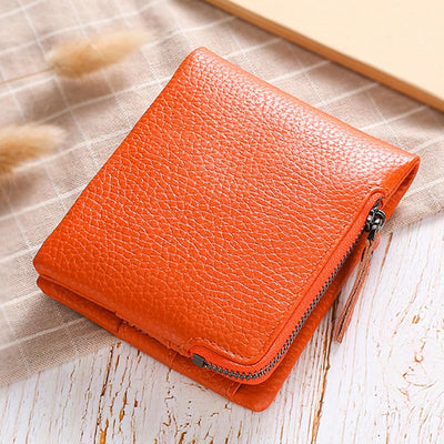 Wallet For Men Genuine Leather RFID Antimagnetic Change Coin Clip