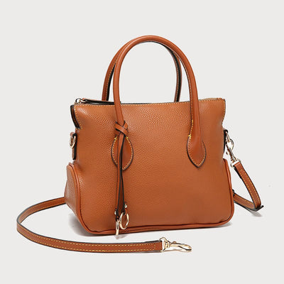 Tote Bag For Women Pebble Grain Style PU Leather Crossbody Bag