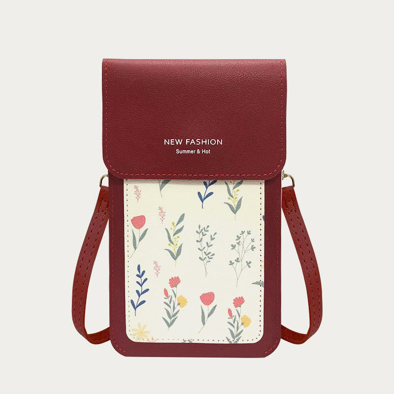 Phone Bag For Women Clear Touchable Mini Printing Crossbody Bag