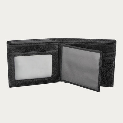 Leather Wallet For Men Anti Theft RFID Black Purse