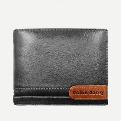 Mens Retro Bifold Short Roomy Leather Wallet Multi Style Optionals