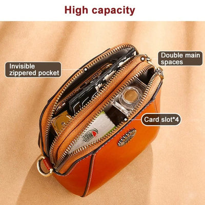 Soft Leather Phone Bag For Lady Crossbody Mini Bag