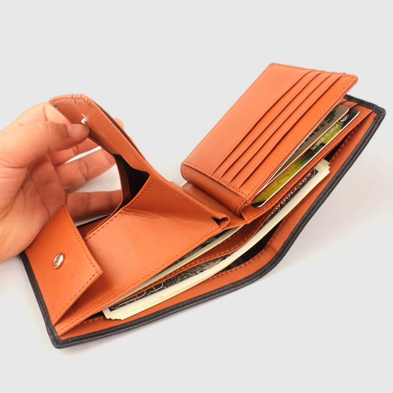 Wallet For Men RFID Genuine Leather Multiple Card Slot Purse