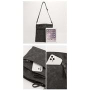 Crossbody Purses for Women Medium Size 3 Zipper Leather Shoulder Handbag