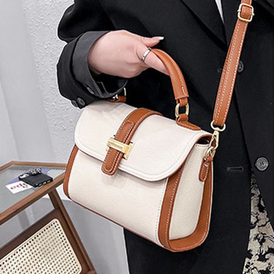 Top-Handle Bag for Women PU Leather Minimalist Crossbody Shoulder Bag