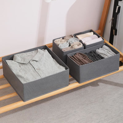 Storage Bag For Home Non-Woven Six-Piece Set Folding Clothes Organizer Box