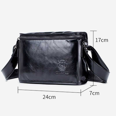 Large Capacity Genuine Leather Waterproof Messenger Bag