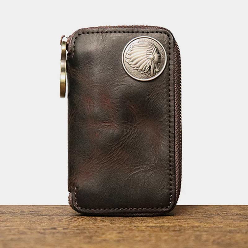 Leather Wallet For Men Waist Wear Multi Functional Key Purse